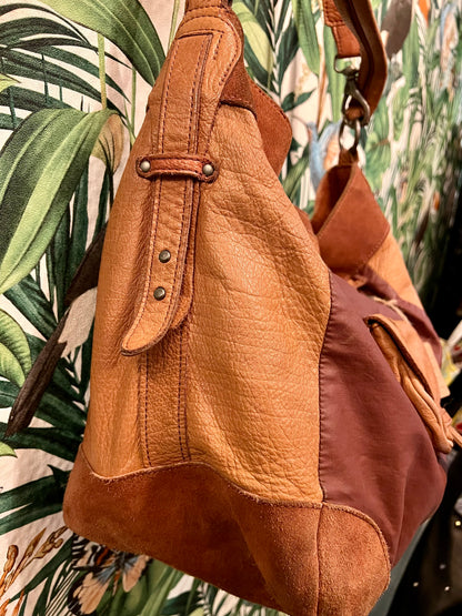 Große Liebeskind Berlin Tasche Braun Leder Wildleder Mix Boho