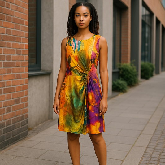 Airfield Kleid 38 Multicolor Viskose