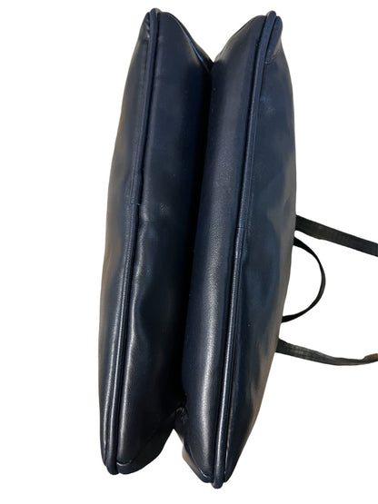 Vintage Handtasche blau silber | 70er 80er | Klickverschluss | 3 Fächer | elegant & geräumig