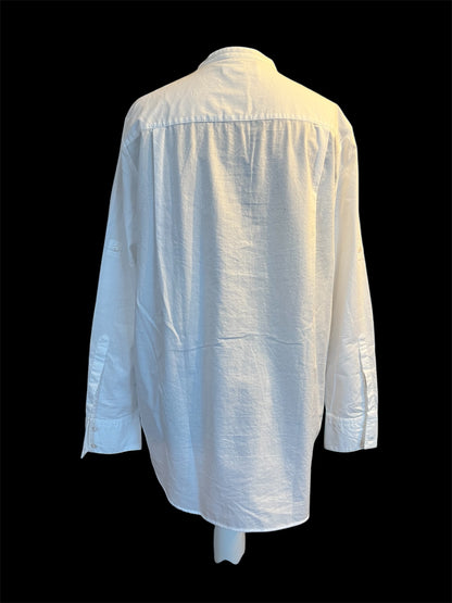 Hugo Boss Responsible Bluse Weiß Gr 42 Oversized Modern A-Linie