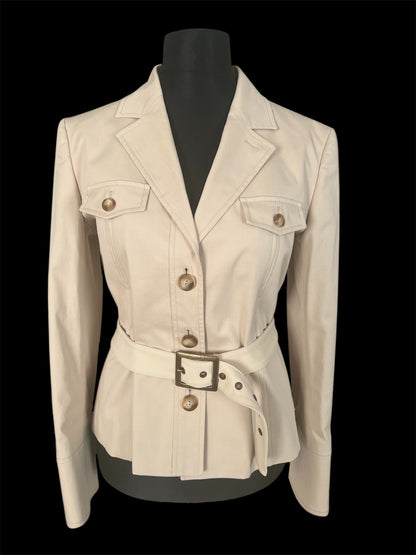 Aigner Vintage Blazer Beige 90s Old Money Style | Gr. 40 | Tailliert, Made in Italy