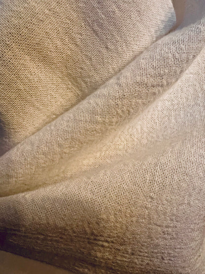 Vintage Avantgarde Bluse M 38/40 Weiß Gold Leinenmix – Boho Chic Mystic Sun Embroidery