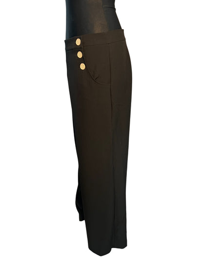 Sara's Choice: Pretty Retro – Hose Stoffhose Rockabilly schwarz| Gr. XL 44 46 UK 16| Dark Alternative