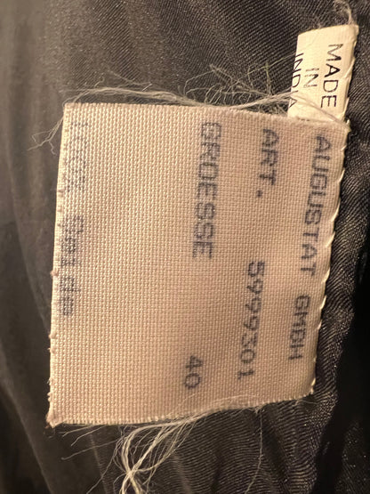 Vintage Seiden Bolero 40 Augustat GmbH India Schwarz Glanz