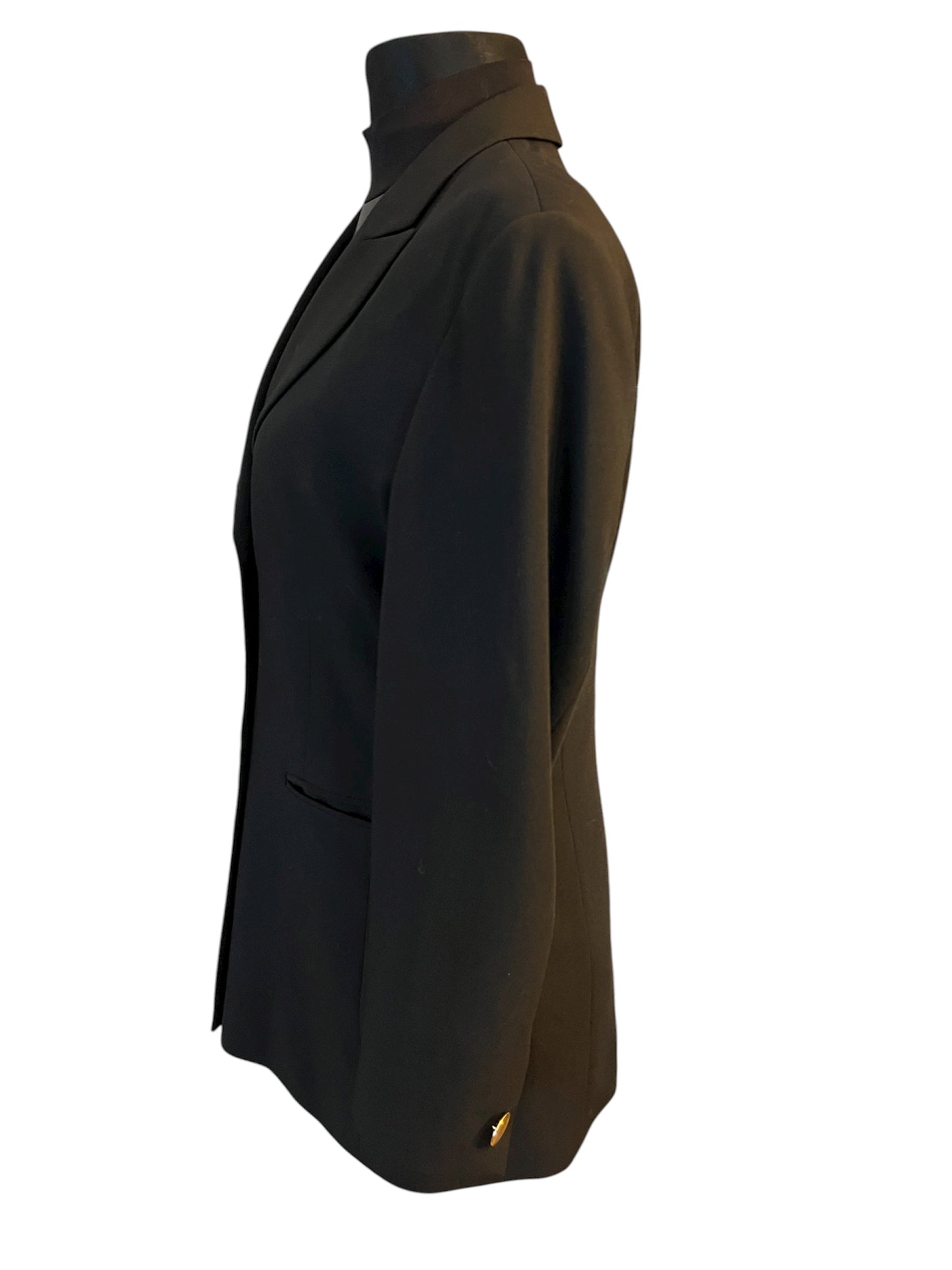 Rosner Vintage Blazer „Domingo“ Schwarz mit Goldknöpfen | Oversized 80s Style | Gr. 38