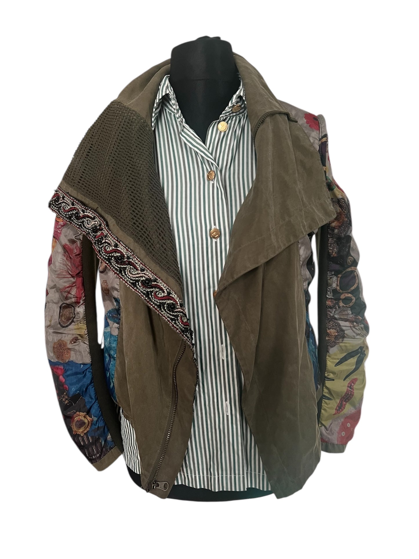 Desigual Wendejacke / Bikerjacke – Gr. 36 – Boho/Bohemian Style – Seltenes Modell