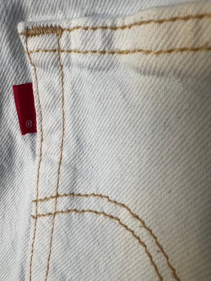 Levi's Ribcage Straight Ankle W26 L29 hellblau weiss Raw Hem 72693 High Waist Gr XS / 34 Levi Levis