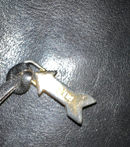 Goldpfeil Vintage Ledertasche Schwarz – Handmade in Germany, Gold‑Hardware, Top Zustand