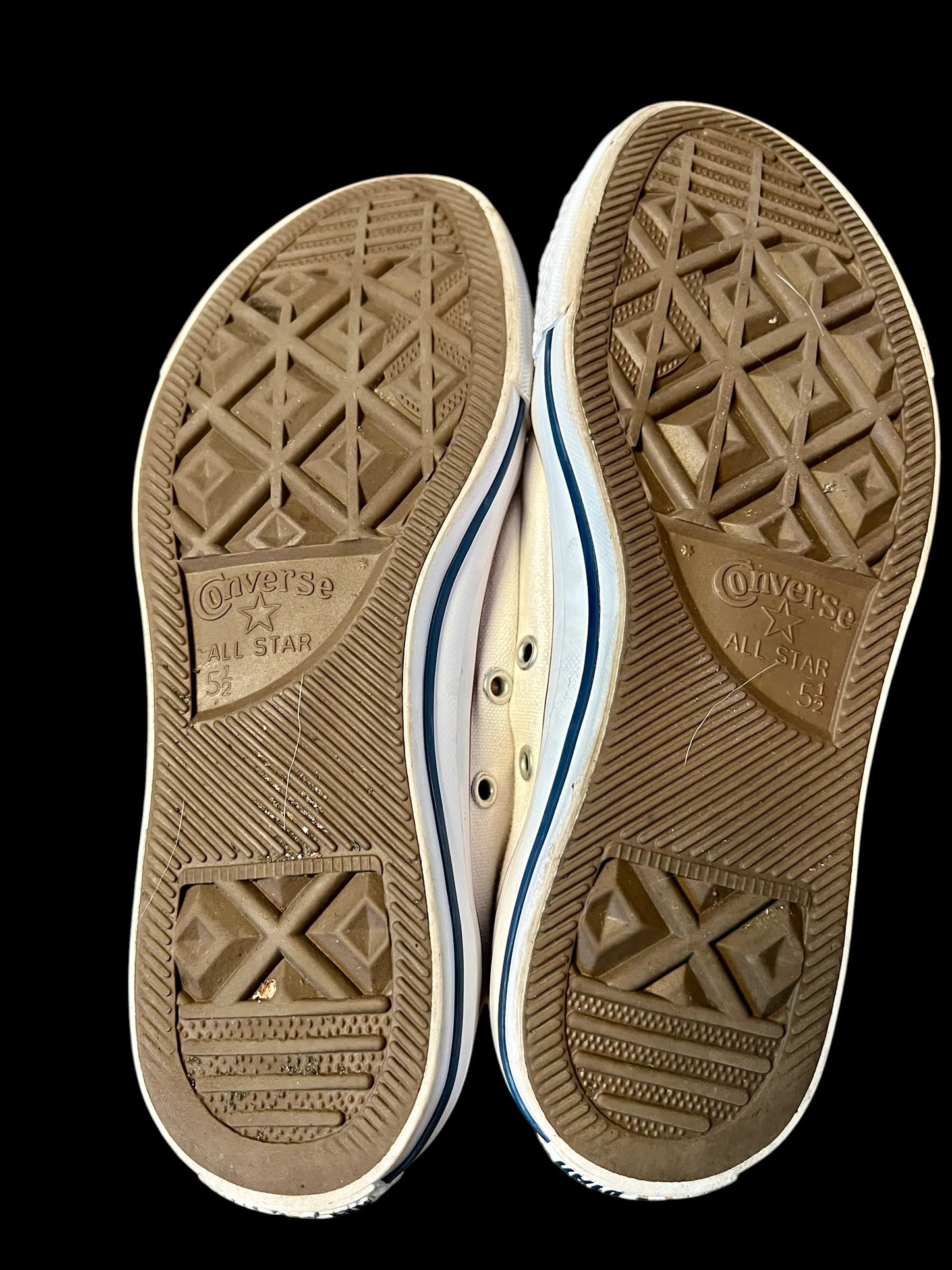 Converse Chuck Taylor Low Turnschuhe 38 Creme Offwhite Canvas Vintage Distressed Look Sneaker