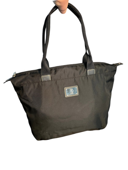 Vintage Bogner Shopper Tasche Braun Nylon Leder Logo Bag Y2K Designer groß