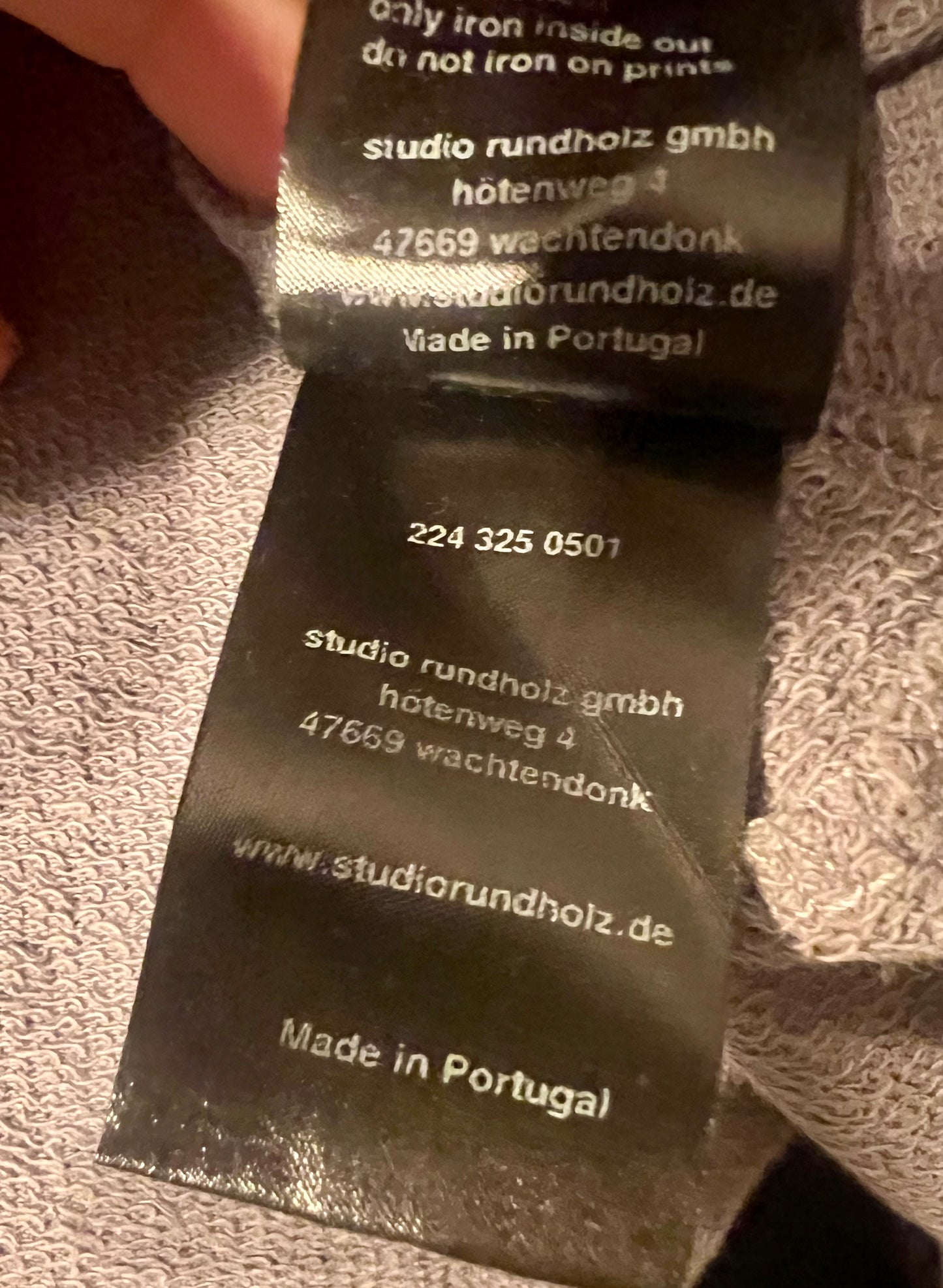 Rundholz Oversize Sweatshirt Grau Gr S – Longline, Used Look, Avantgarde, 100% Baumwolle