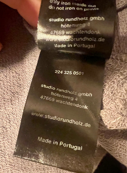 Rundholz Oversize Sweatshirt Grau Gr S – Longline, Used Look, Avantgarde, 100% Baumwolle