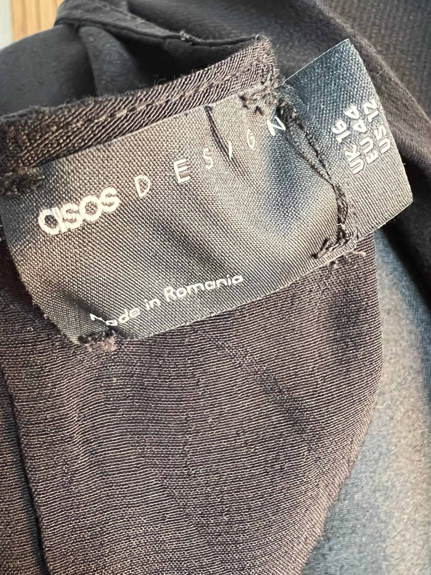 Sara's Choice: Asos – Onesuit Einteiler Rückenfrei Viskose schwarz| Gr. 44 XL | Dark Alternative