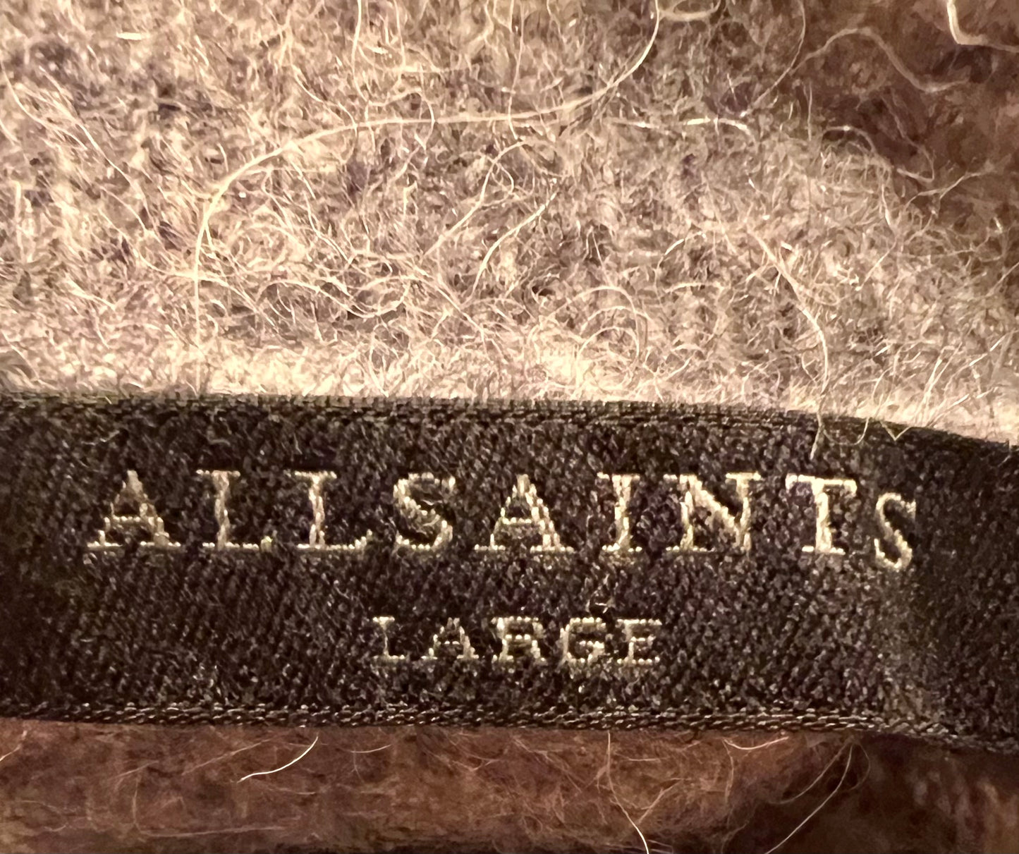 AllSaints Herz Pullover Grau | Wolle & Alpaka | L Oversize | Neupreis 225 € | Top Zustand