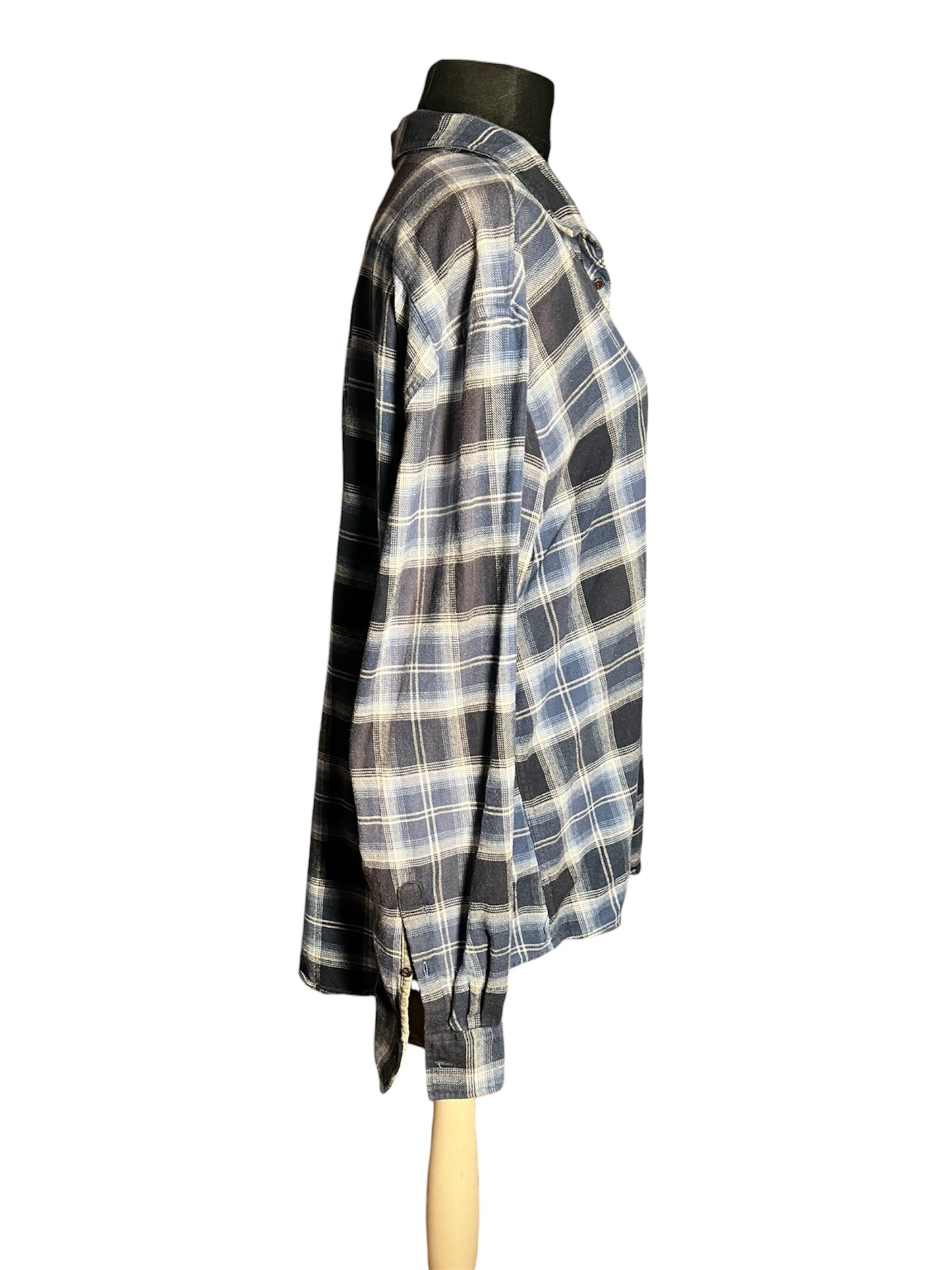 Vintage Esprit Flanellhemd Gr 42 / XL kariert | Oversize Damen | 90s / Y2K Grunge | Baumwolle