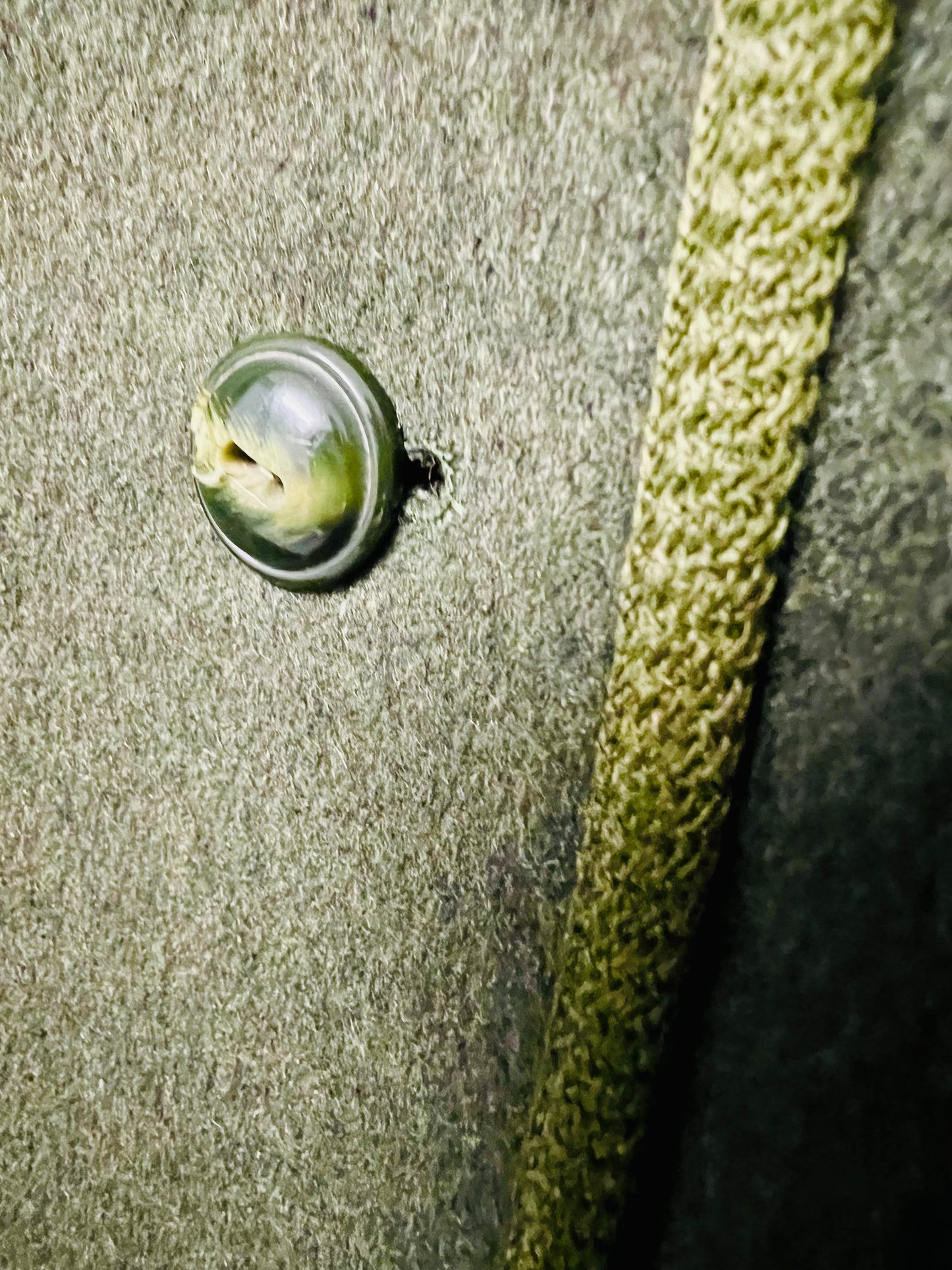 Vintage 70s Wollmantel • Grün • Oversize L/M • Cape-Look Wolle