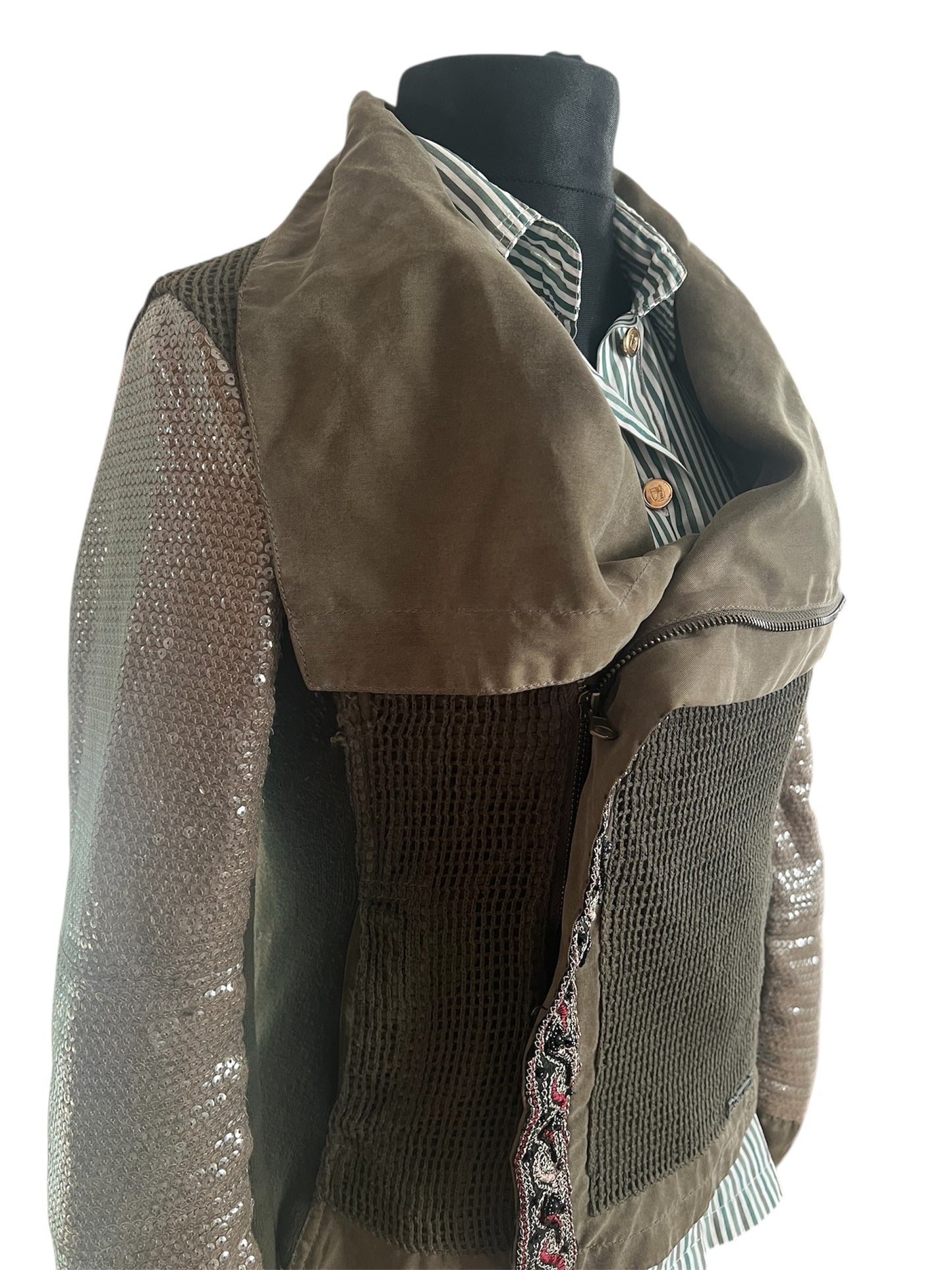 Desigual Wendejacke / Bikerjacke – Gr. 36 – Boho/Bohemian Style – Seltenes Modell