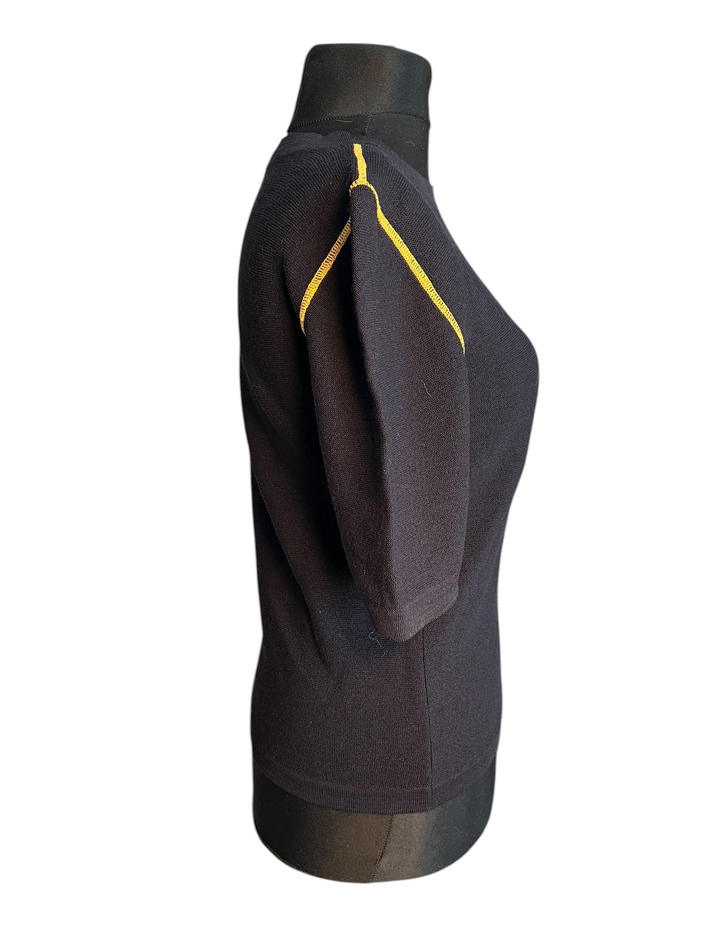 Ungaro Paris Strickshirt Gr. 38 Ital. 42 Shirt Wolle Italien Sailor Vintage Luxury Statement 90s