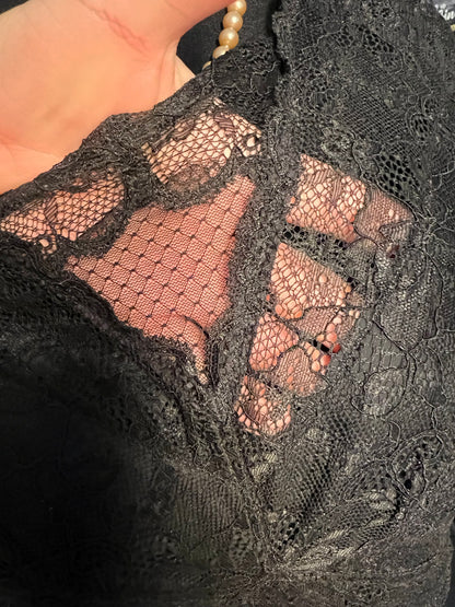 Sara's Choice: Bonprix – BH Top Spitze schwarz  | Gr 105D 48 50 XXXL | Dark Alternative
