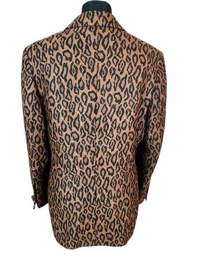 Givenchy Vintage Blazer M 90er Leo Braun Schwarz Animal