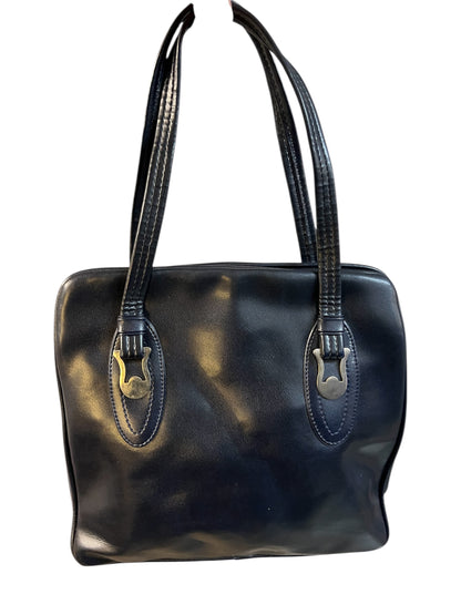 Vintage Handtasche blau silber | 70er 80er | Klickverschluss | 3 Fächer | elegant & geräumig