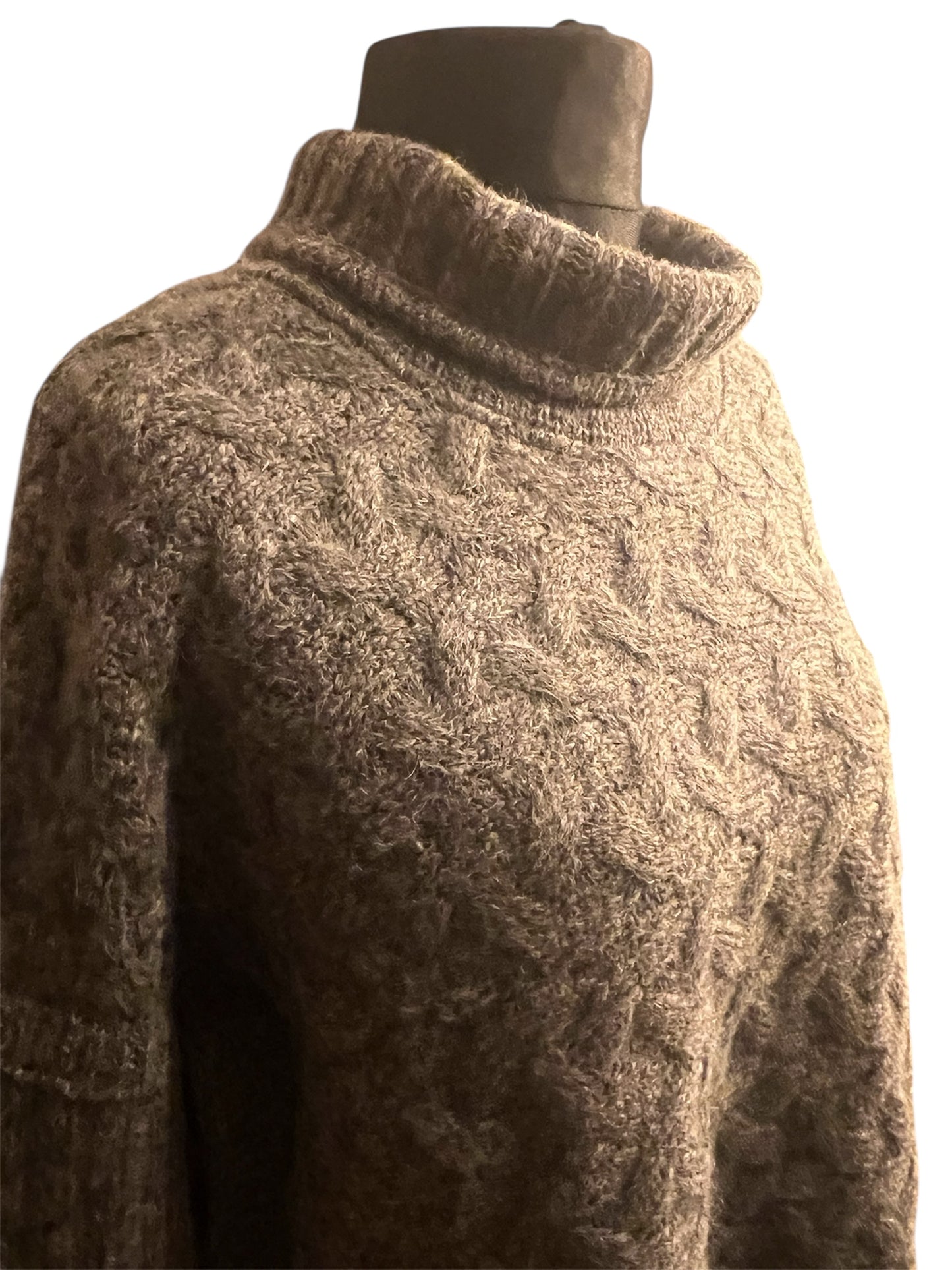 Alpaka Strickpullover grau 38 40 M L Rollkragen | Fabelhaft by Karin Glasmacher | Oversize