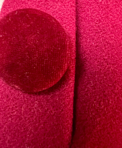 Vintage Arezia Mantel Wolle Kaschmir Weinrot Gr 44 XL Luxus Italien