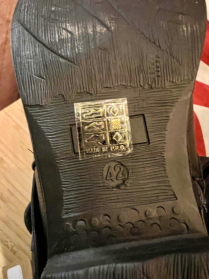 Bike Boots Schwarz • Veganes Leder • Gr. 42 • Top Zustand wie neu
