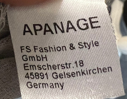 Vintage APANAGE Top Gr 42 silbergrau – Spitze & Chiffon – elegant Y2K