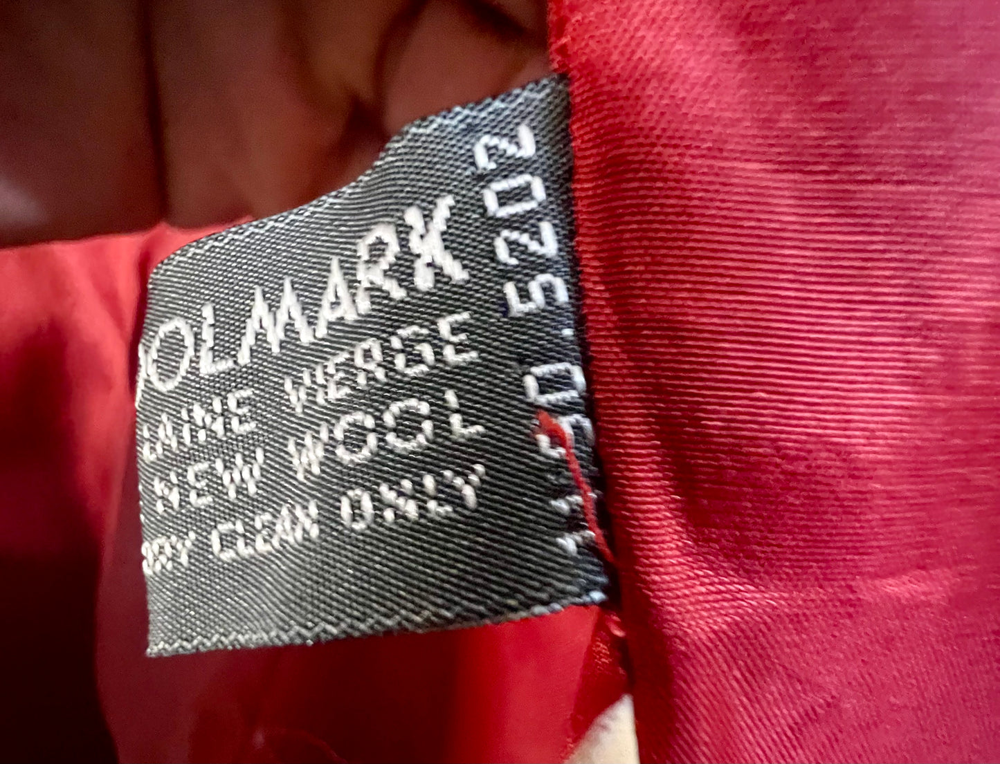 Vintage Guy Laroche Blazer – Rot kariert, Gold-Knöpfe, Gr. 38/40, Wool Statement Piece