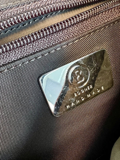 Vintage Bogner Nylon Tasche Braun | Große Schultertasche mit Logo | Top Zustand