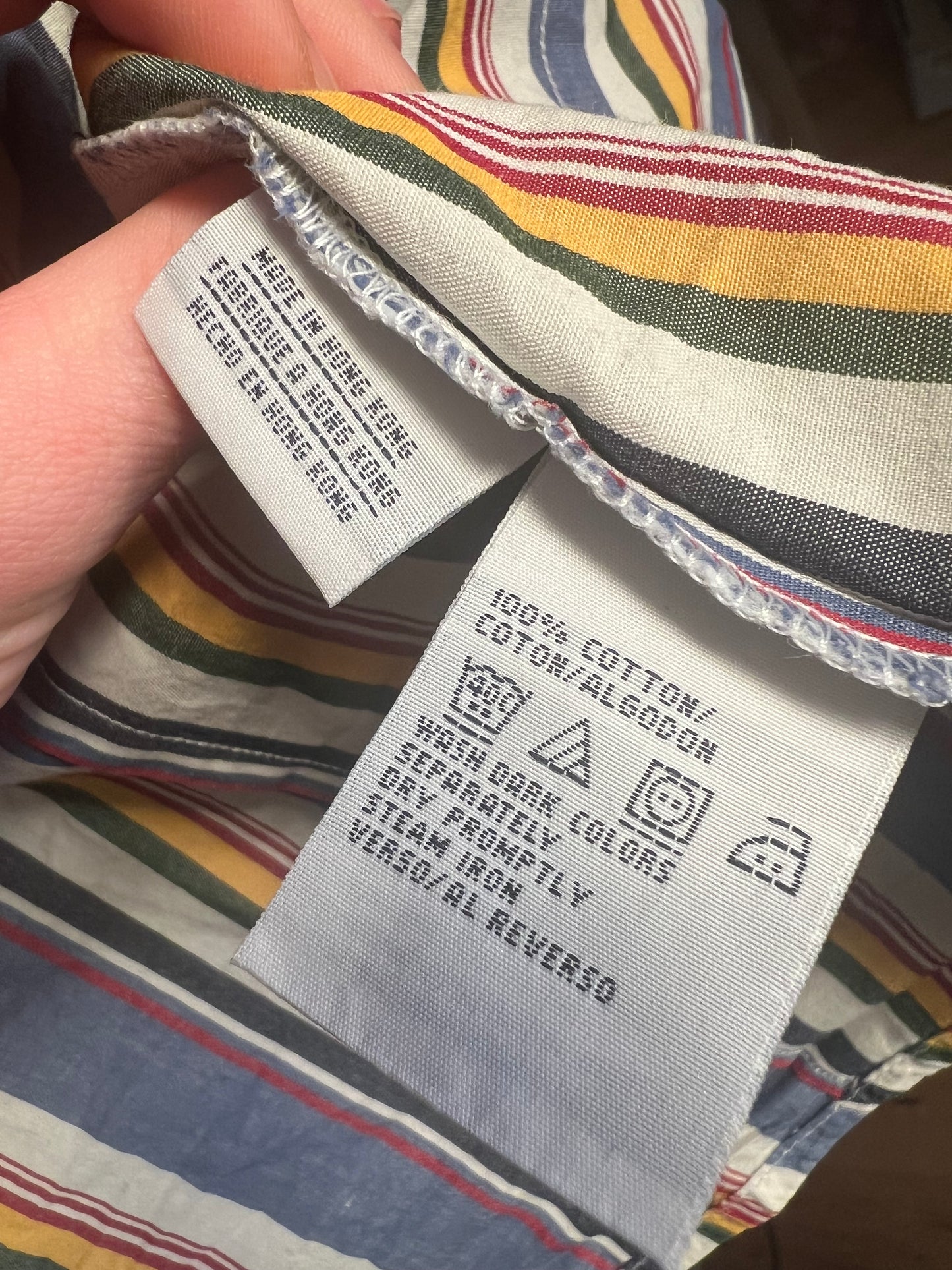 Tommy Hilfiger Denim Vintage Bluse gestreift | Gr. 36 S Y2K Used Look