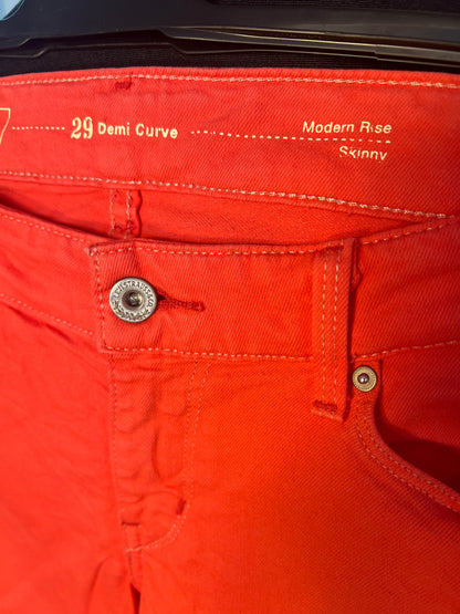Levi’s Demi Curve Modern Rise Skinny Jeans Rot W29 – Neuwertig M 38 y2k