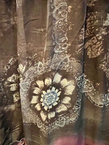 Y2K Vintage Kleid Best Time Gr. 36 | Kurz & luftig | Volants Schwarz Lila Beere S