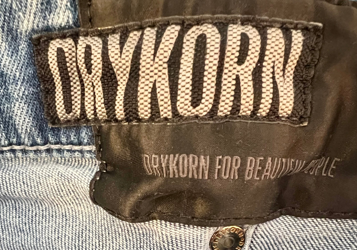 Drykorn Jeans W26 L32 Hellblau Slim Fit Tapered Used Look Y2K Denim Mid Waist Skinny
