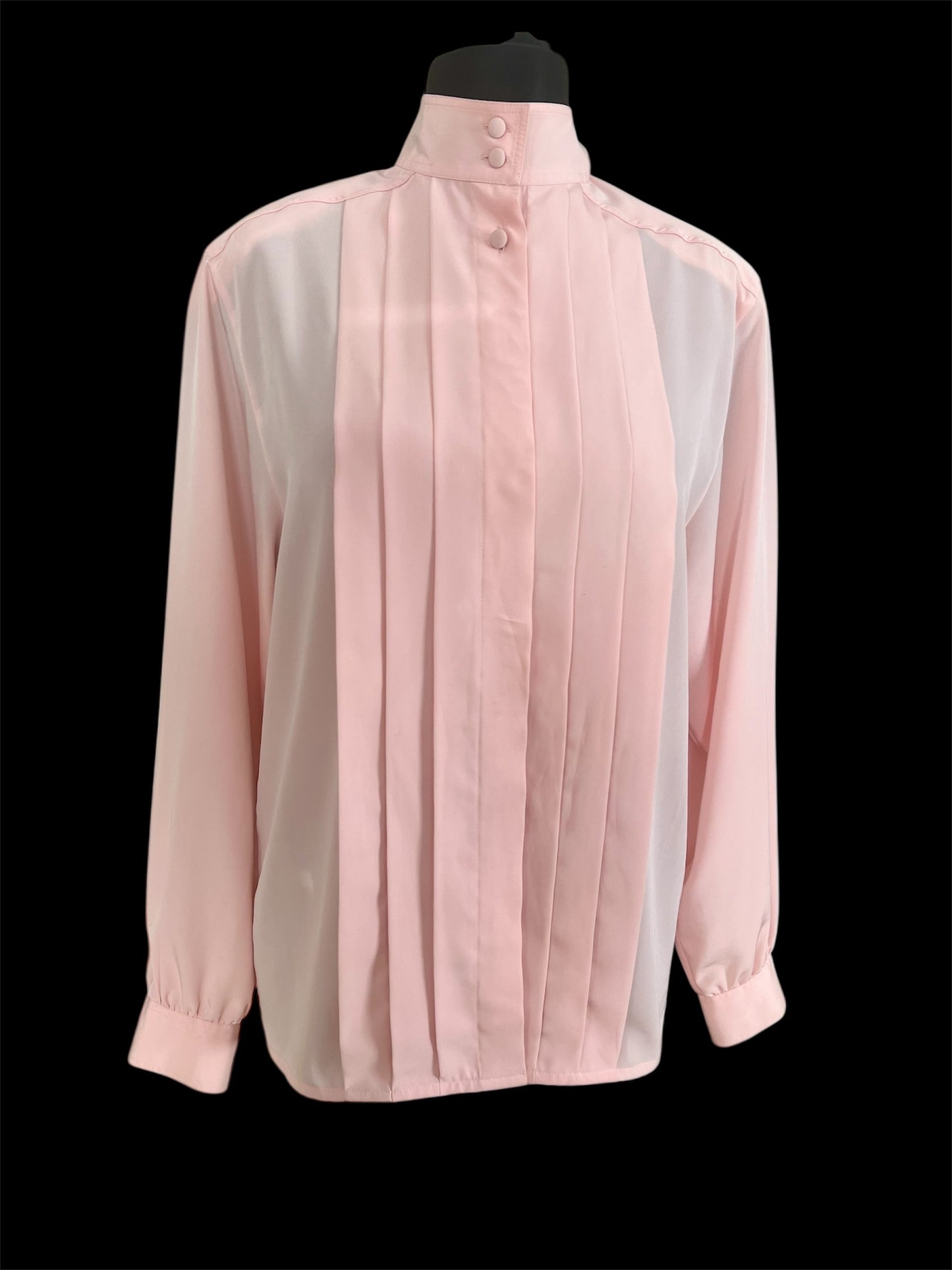 Jean René Vintage Bluse 38 Rosa Biesen Old Money transparent