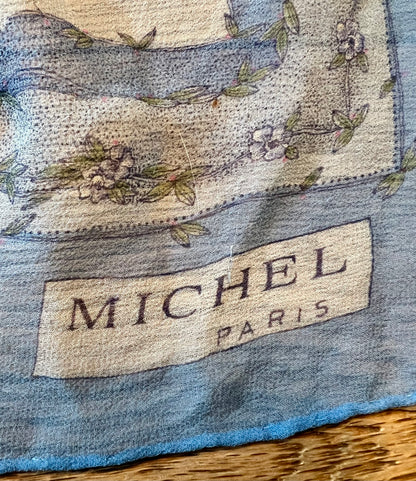 Michel Paris Seidentuch 85x85 Vintage Pastell Floral Sheer Luxury 90s y2k