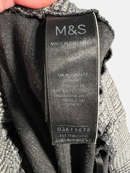 Sara's Choice: M&S Collection Stoffhose Hose kariert | Gr. 46 48 50 XL XXL | Dark Alternative
