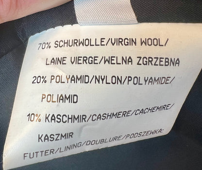 Vintage TUZZI Wollmantel Schwarz Gr. 40 M | 70% Schurwolle & Kaschmir | Gothic Old Money Y2K