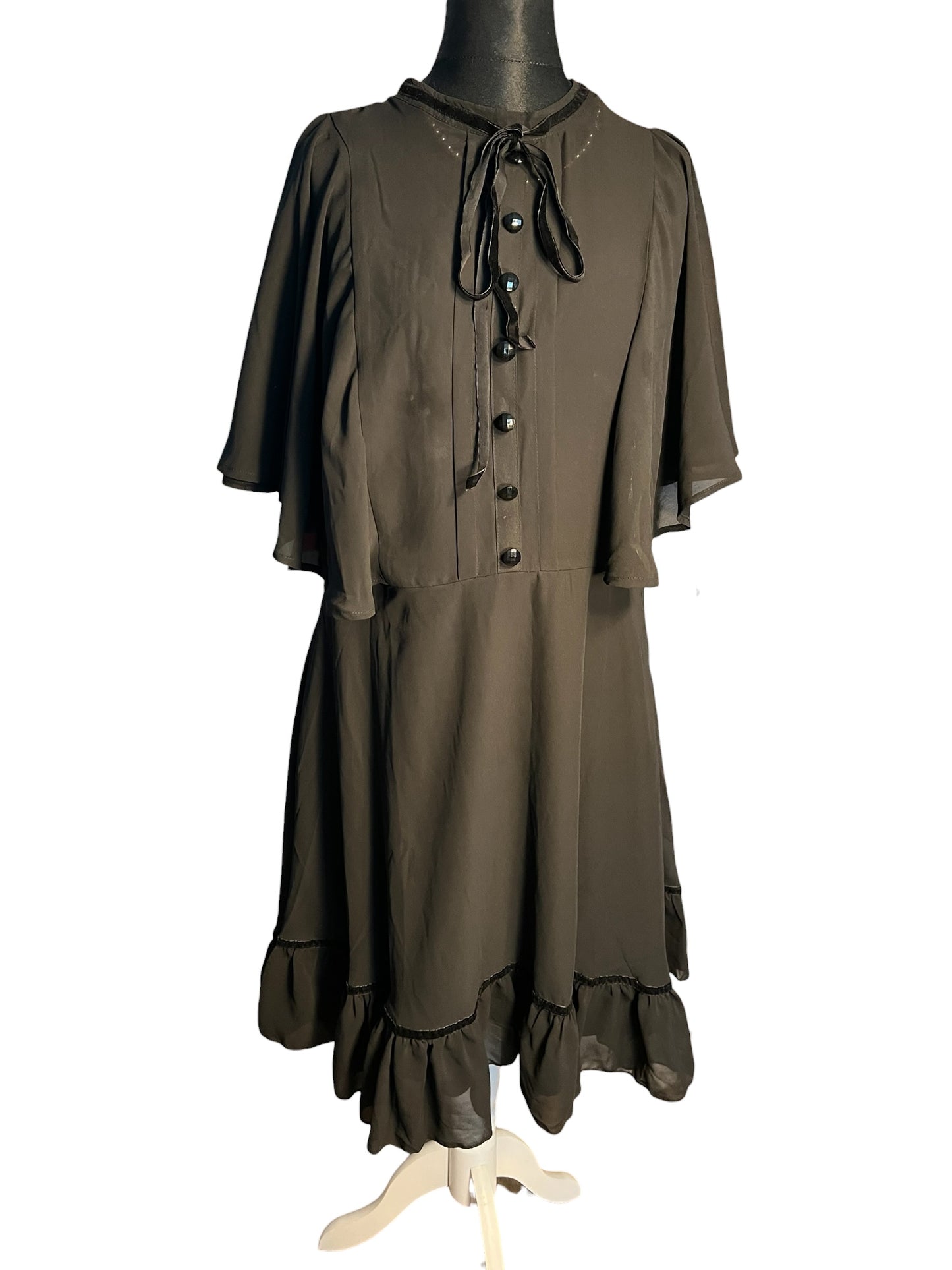 Sara's Choice: Hell Bunny – Kleid teiltransparent schwarz| Gr. 2XL 44 46 | Dark Alternative