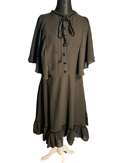 Sara's Choice: Hell Bunny – Kleid teiltransparent schwarz| Gr. 2XL 44 46 | Dark Alternative