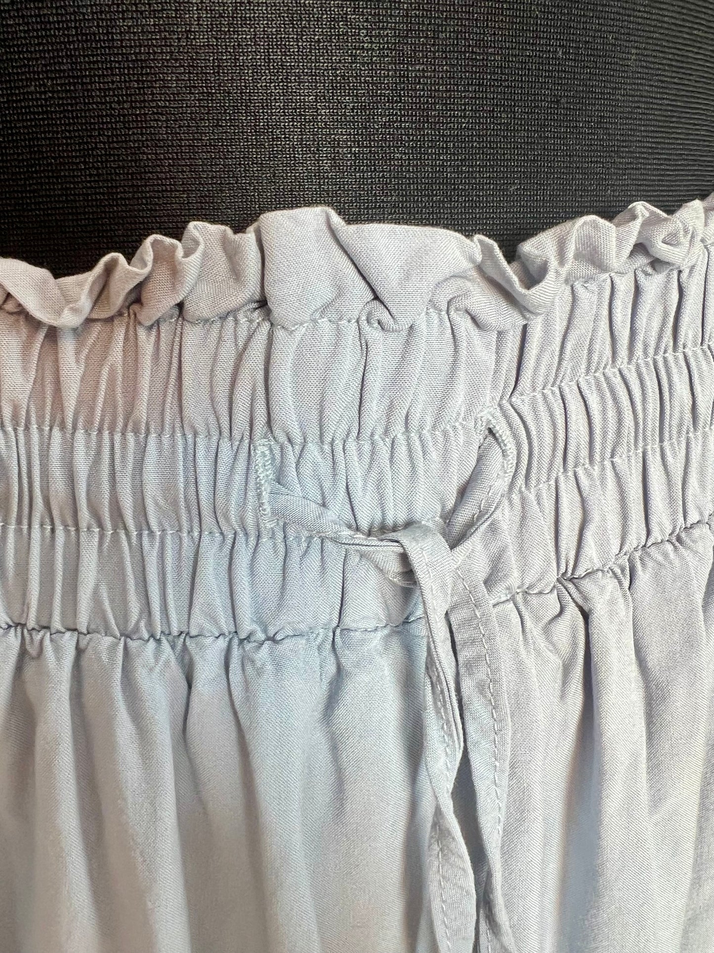 Hippie Style Maxirock Hellblau von Scarlet Darkness – Gr. 38 40 M L Gummizug Boho Spitze