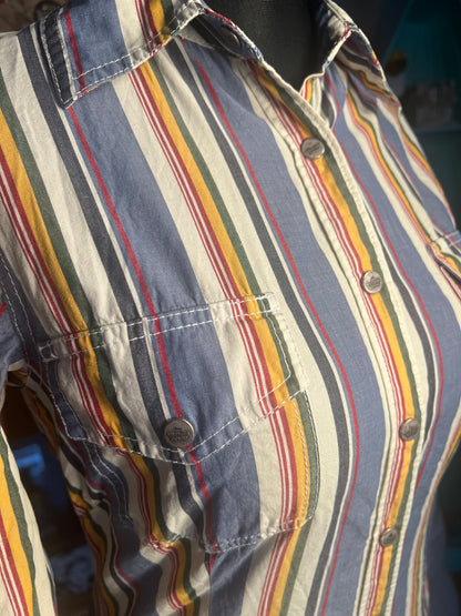 Tommy Hilfiger Denim Vintage Bluse gestreift | Gr. 36 S Y2K Used Look