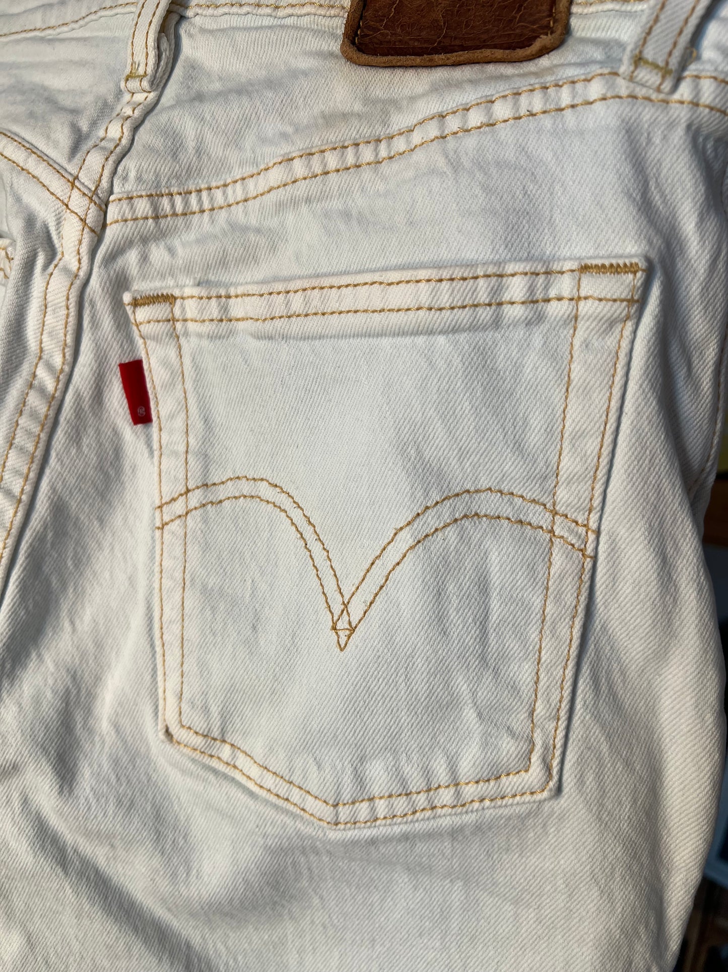 Levi's Ribcage Straight Ankle W26 L29 hellblau weiss Raw Hem 72693 High Waist Gr XS / 34 Levi Levis