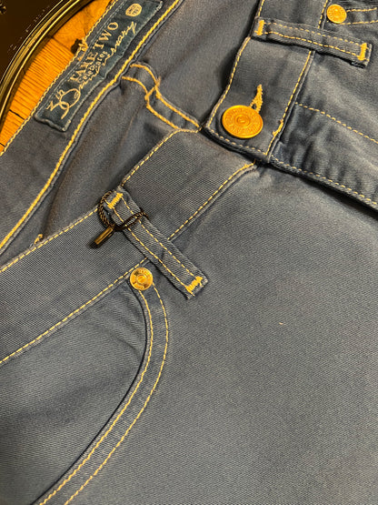 Vintage Take Two Skinny Hose Gr 40 / W31 royalblau | Y2K Vintage | Made in Italy | Stretch Damenhose