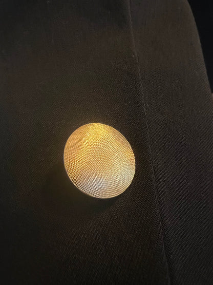 Rosner Vintage Blazer „Domingo“ Schwarz mit Goldknöpfen | Oversized 80s Style | Gr. 38