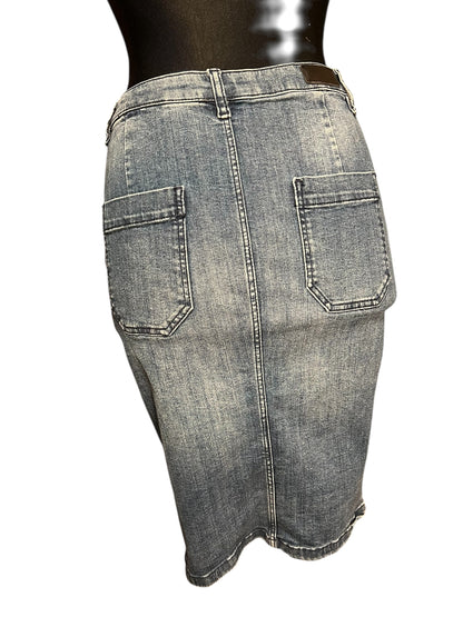 SET Jeansrock Midi Gr. 36–38 | Elastisch | Front-Knopfleiste | Premium Denim Trend