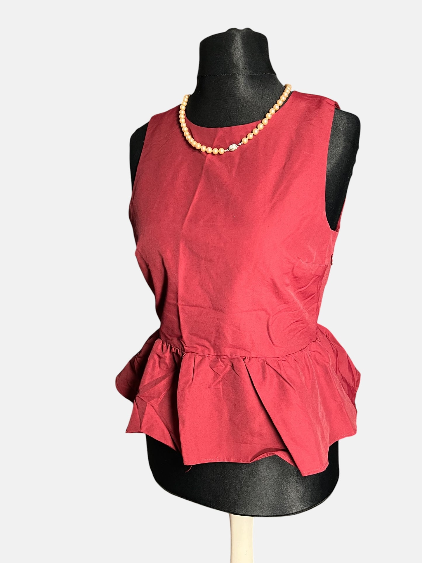 Sara's Choice: H&M – Top mit Band weinrot  | Gr. 36 38 S M | Dark Alternative