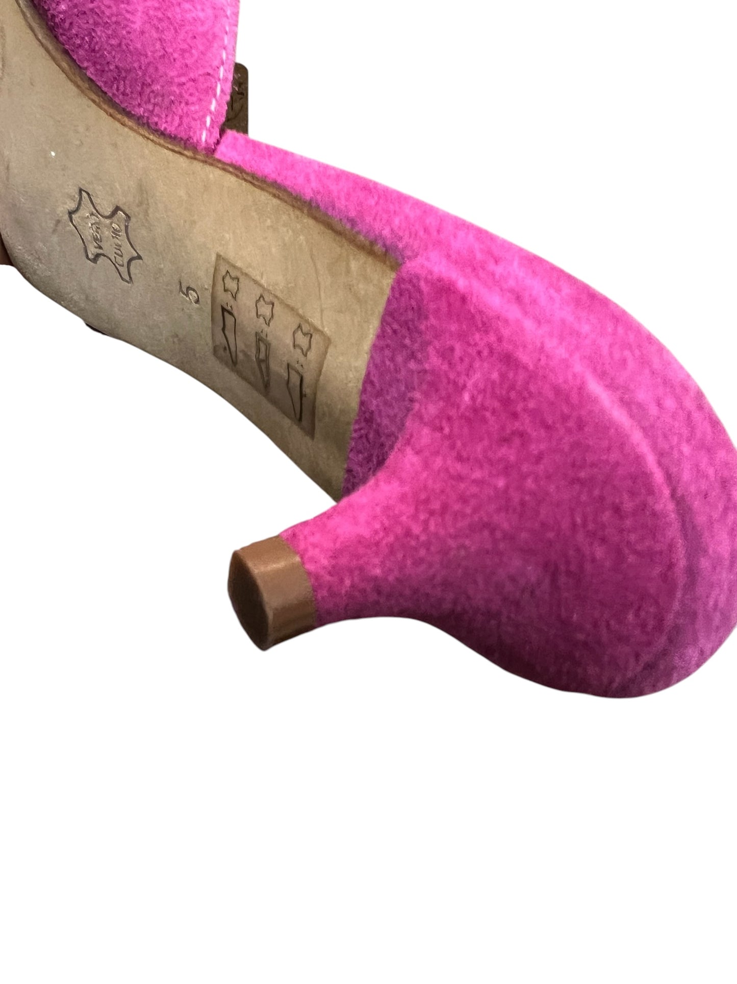 Jette Joop Kitten Heel Mules Gr. 37,5 Pink Lila Wildleder NEU Y2K Barbiecore Gr. 5