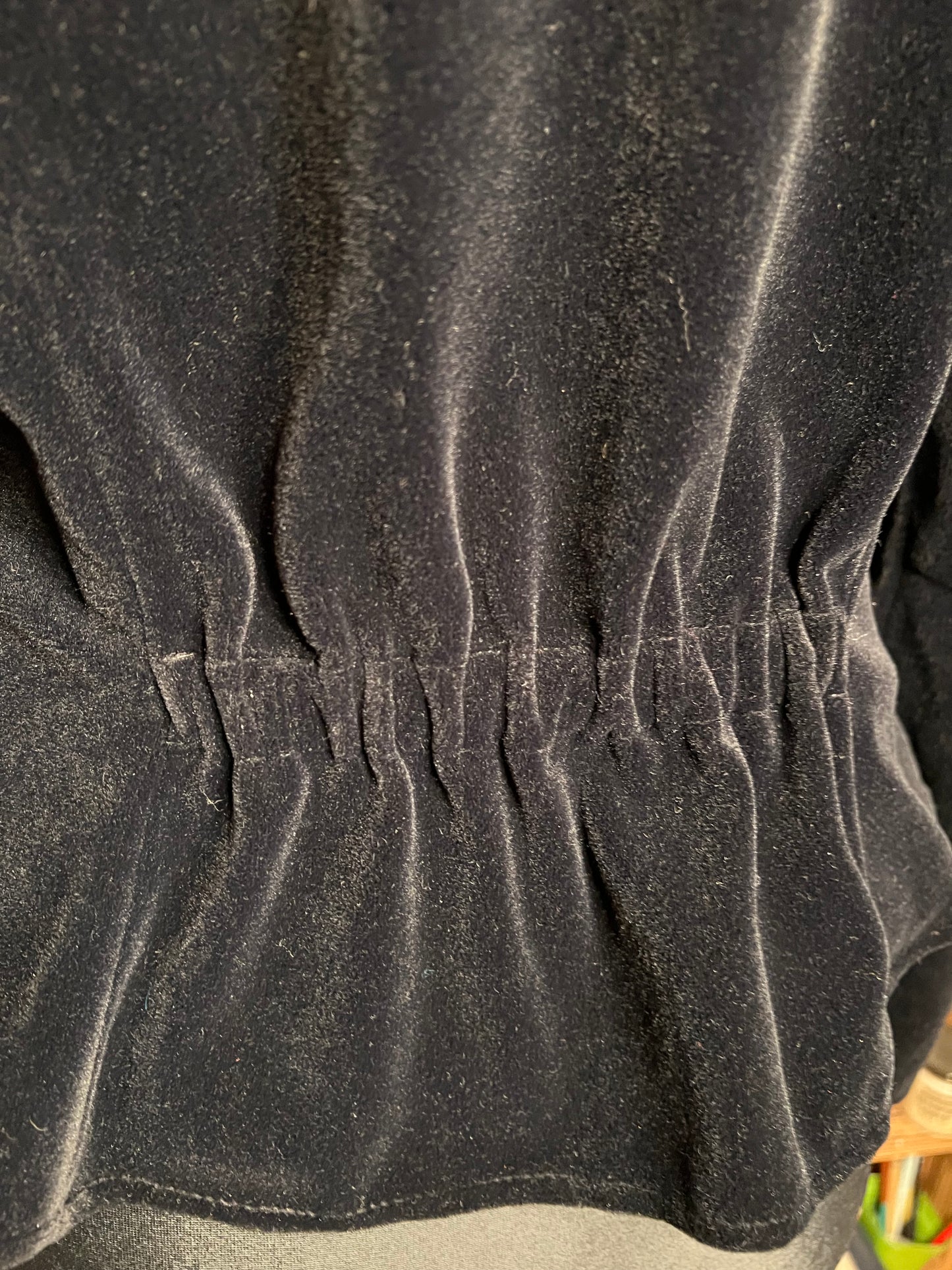 Vintage Samt Blazer 80s Power Shoulder schwarz – Statement Puffärmel – Dorette – Gr. 38–42